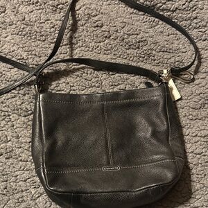Coach Black Pebbled Leather Crossbody Bag